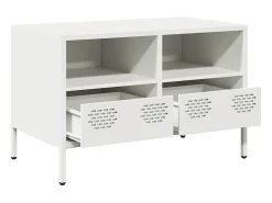 Mueble para TV acero laminado en frío blanco 68x39x43,5 cm
