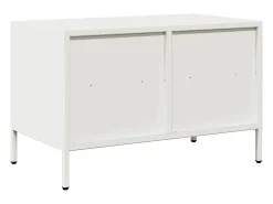 Mueble para TV acero laminado en frío blanco 68x39x43,5 cm