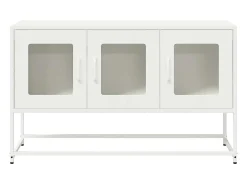 Mueble para TV acero laminado en frío blanco 100,5x39x60,5 cm