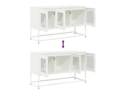 Mueble para TV acero laminado en frío blanco 100,5x39x60,5 cm