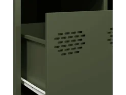 Mueble para TV acero laminado en frío verde oliva 68x50x43,5 cm