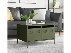 Mueble para TV acero laminado en frío verde oliva 68x50x43,5 cm