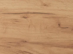Mueble para TV con 2 puertas y 6 estantes con LEDs - Natural claro y Antracita - IDESIA