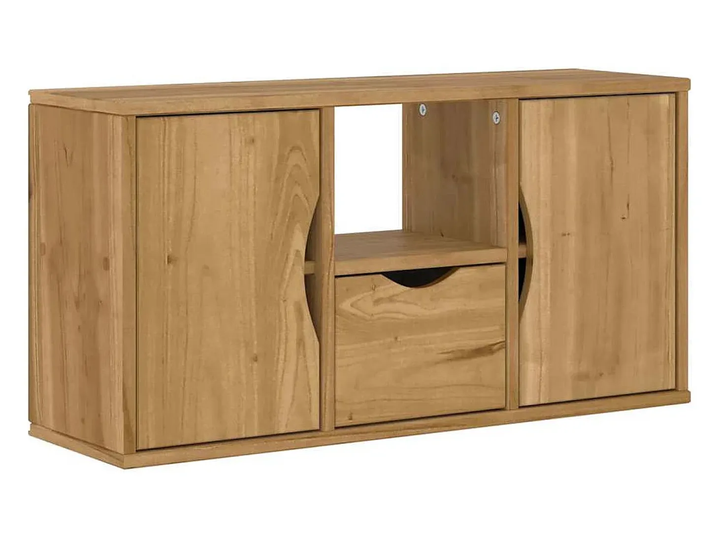 Mueble para TV con cajón ODDA 79x24x40 cm madera pino maciza