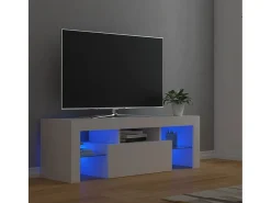 Mueble para TV con luces LED blanco 120x35x40 cm