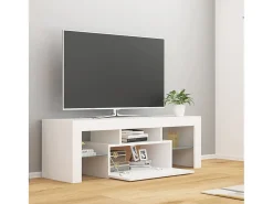 Mueble para TV con luces LED blanco 120x35x40 cm