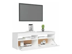 Mueble para TV con luces LED blanco 120x35x40 cm