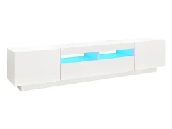 Mueble para TV con luces LED blanco 200x35x40 cm