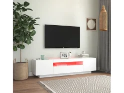 Mueble para TV con luces LED blanco 160x35x40 cm ES86262