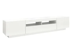 Mueble para TV con luces LED blanco 200x35x40 cm