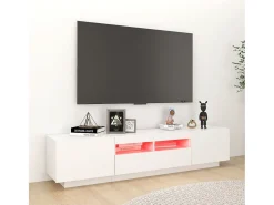 Mueble para TV con luces LED blanco 180x35x40 cm