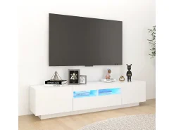 Mueble para TV con luces LED blanco 180x35x40 cm
