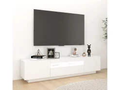 Mueble para TV con luces LED blanco 180x35x40 cm