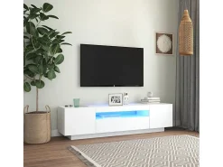 Mueble para TV con luces LED blanco 160x35x40 cm