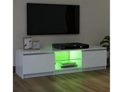 Mueble para TV con luces LED blanco 120x30x35,5 cm