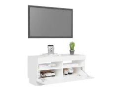 Mueble para TV con luces LED blanco 80x35x40 cm