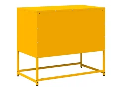 Mueble para TV de acero amarillo mostaza 68x39x60,5 cm