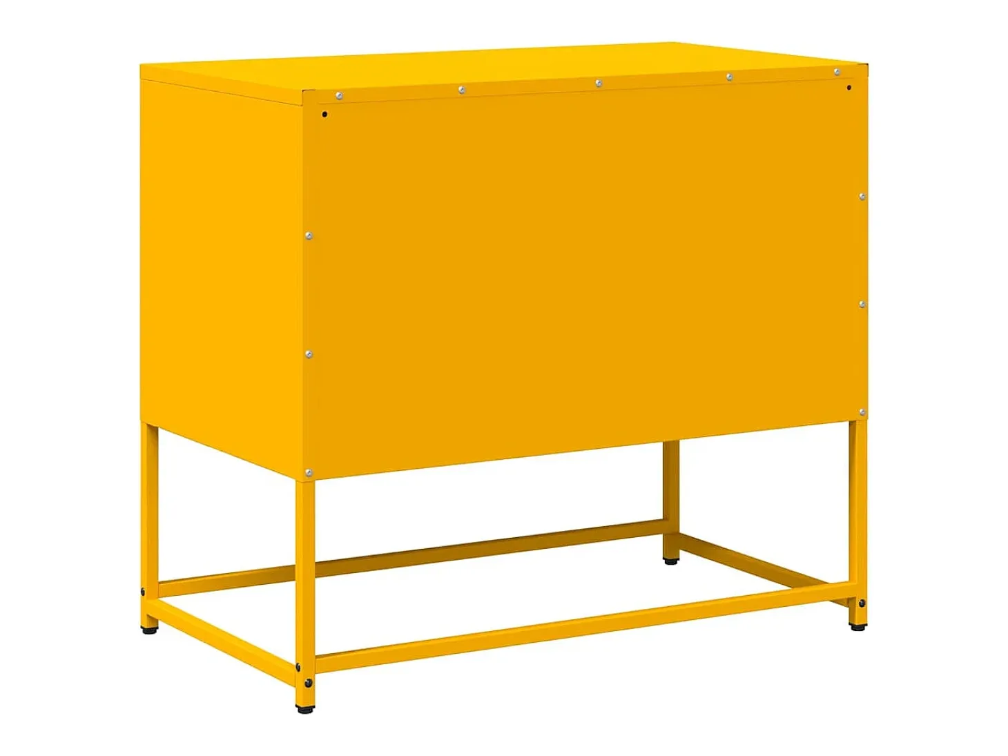Mueble para TV de acero amarillo mostaza 68x39x60,5 cm