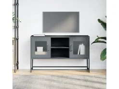 Mueble para TV de acero gris antracita 100,5x39x60,5 cm