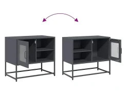 Mueble para TV de acero gris antracita 68x39x60,5 cm