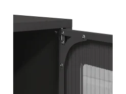 Mueble para TV de acero negro 100,5x39x60,5 cm