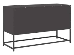 Mueble para TV de acero negro 100,5x39x60,5 cm