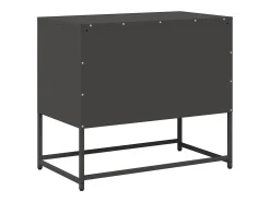 Mueble para TV de acero negro 68x39x60,5 cm