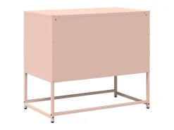 Mueble para TV de acero rosa 68x39x60,5 cm