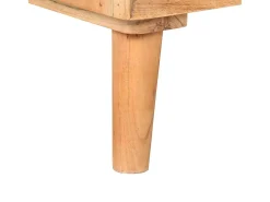 Mueble para TV de madera maciza de acacia 100x30x40 cm