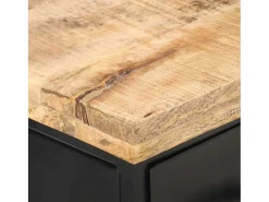 Mueble para TV de madera maciza de mango rugosa 90x30x41 cm