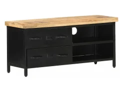 Mueble para TV de madera maciza de mango rugosa 90x30x41 cm
