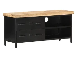 Mueble para TV de madera maciza de mango rugosa 90x30x41 cm