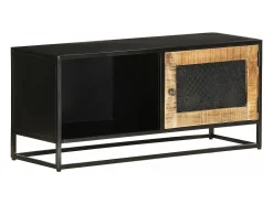 Mueble para TV de madera maciza de mango rugosa 90x30x40 cm