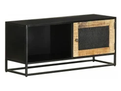 Mueble para TV de madera maciza de mango rugosa 90x30x40 cm
