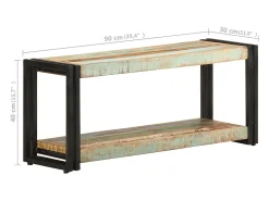 Mueble para TV de madera maciza reciclada 90x30x40 cm