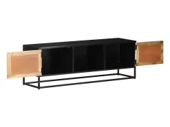 Mueble para TV de madera maciza de mango rugosa 120x30x40 cm