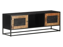 Mueble para TV de madera maciza de mango rugosa 120x30x40 cm