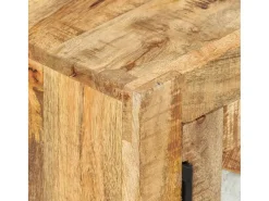 Mueble para TV de madera maciza de mango rugosa 110x30x45 cm