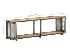 Mueble para TV de madera maciza de mango 150x30x40 cm