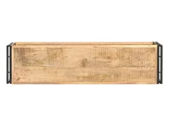Mueble para TV de madera maciza de mango rugosa 120x30x40 cm