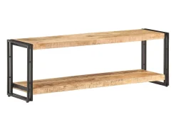 Mueble para TV de madera maciza de mango rugosa 120x30x40 cm