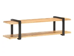 Mueble para TV de madera maciza de mango rugosa 160x40x40 cm