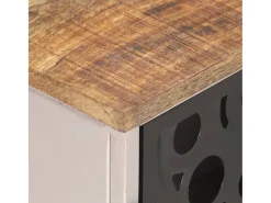 Mueble para TV de madera de mango rugosa 120x30x40 cm