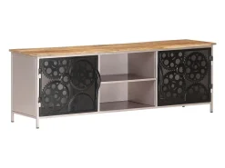 Mueble para TV de madera de mango rugosa 120x30x40 cm