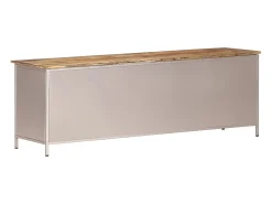 Mueble para TV de madera de mango rugosa 120x30x40 cm
