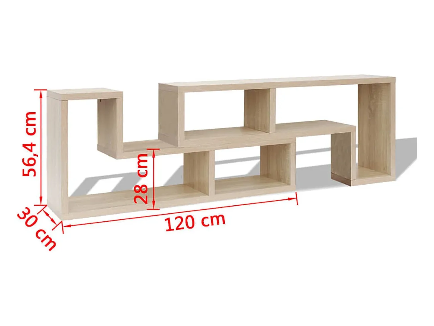 Mueble para TV en forma de L color roble