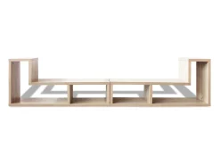 Mueble para TV en forma de L color roble