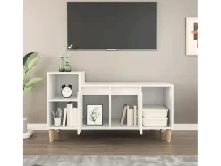 Mueble para TV madera contrachapada blanco 100x35x55 cm ES72337