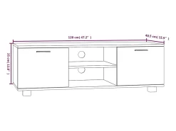 Mueble para TV madera contrachapada marrón roble 120x40,5x35 cm