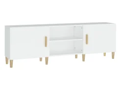 Mueble para TV madera contrachapada blanco 150x30x50 cm ES23470